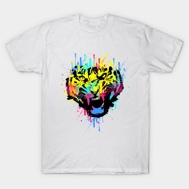 Spatter Tiger T-Shirt by clingcling